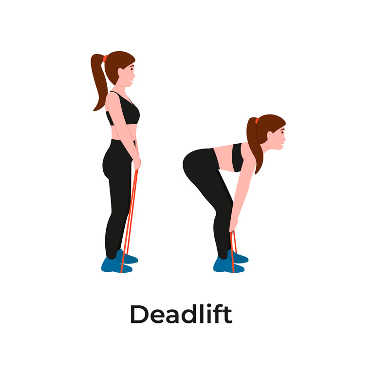 Deadlift with resistance band