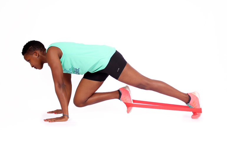 Mountain Climber with resistance band