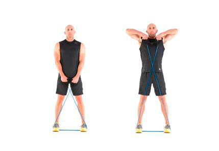 Upright Row with resistance band