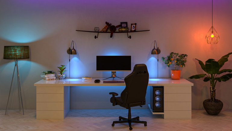 home office decor with gaming chair