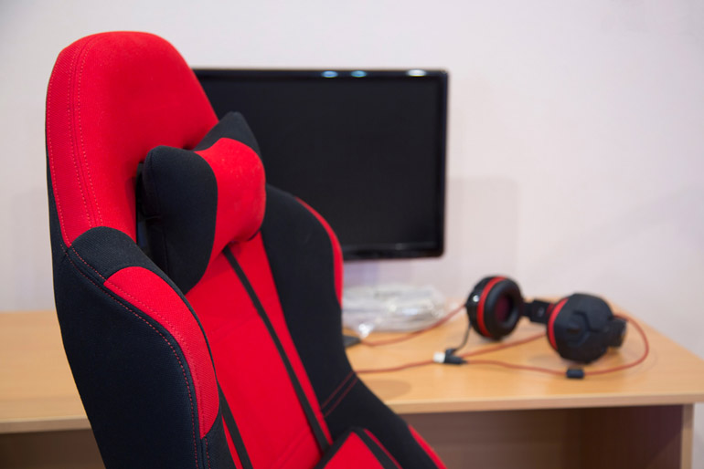 red and black gaming chair