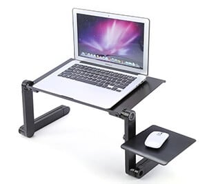 Standing desk converter mouse pad